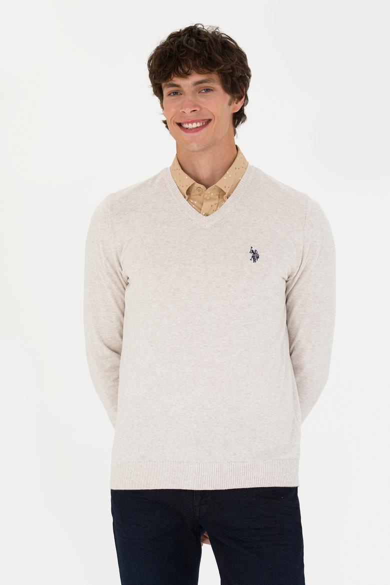 Erkek Taş Melanj Basic Kazak - 50275819038