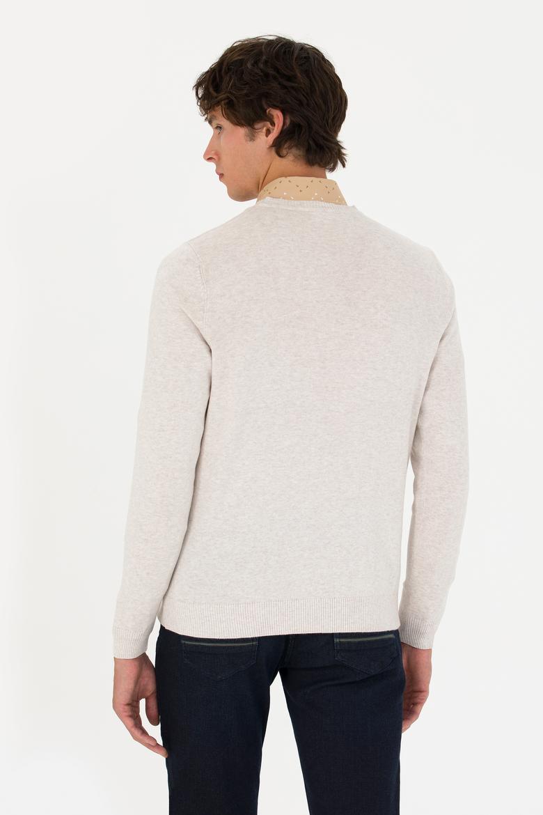 Erkek Taş Melanj Basic Kazak - 50275819038