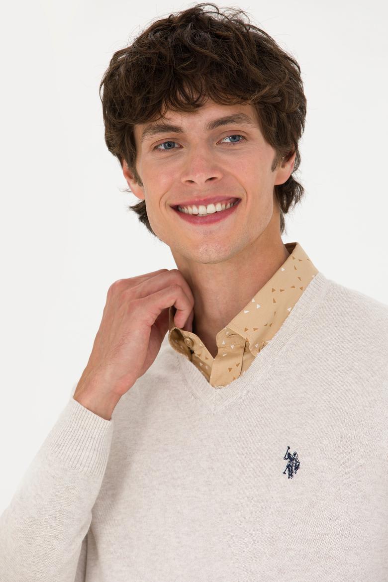 Erkek Taş Melanj Basic Kazak - 50275819038