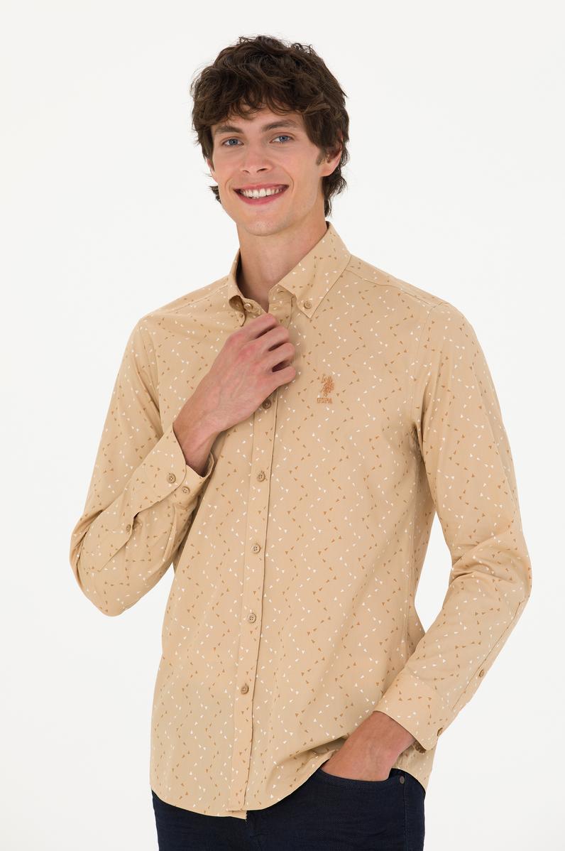 Erkek Taş Uzun Kollu Gömlek