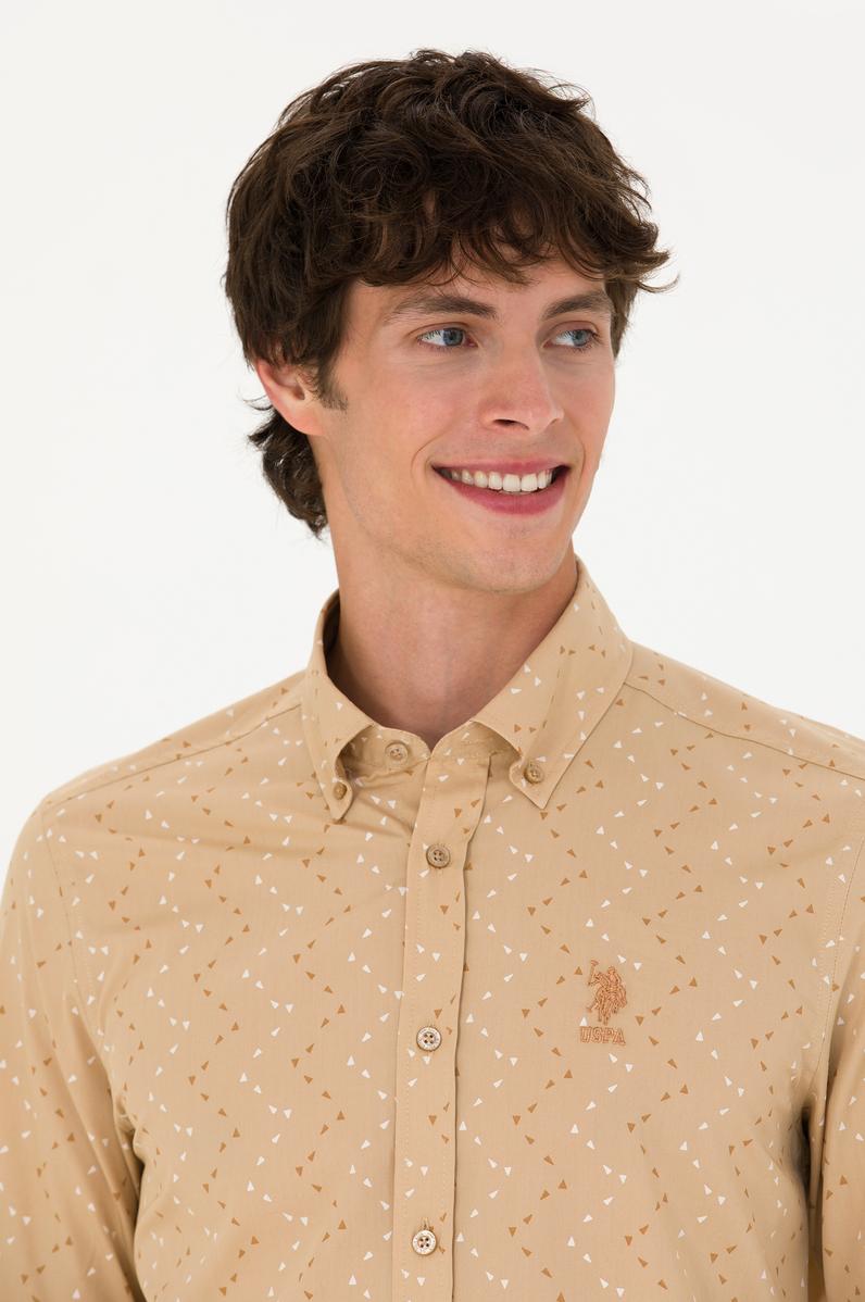 Erkek Taş Uzun Kollu Gömlek