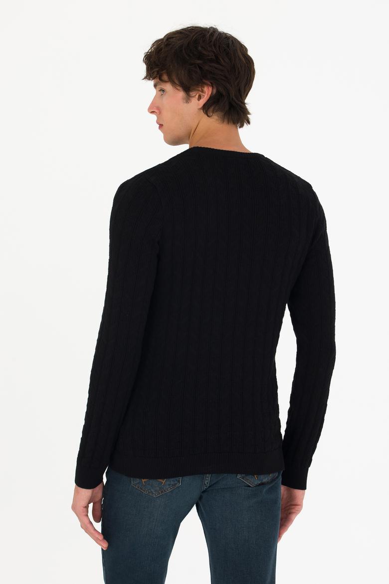 Erkek Siyah Basic Kazak - 50268940038