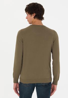 Erkek Haki Basic Kazak - 50275848070