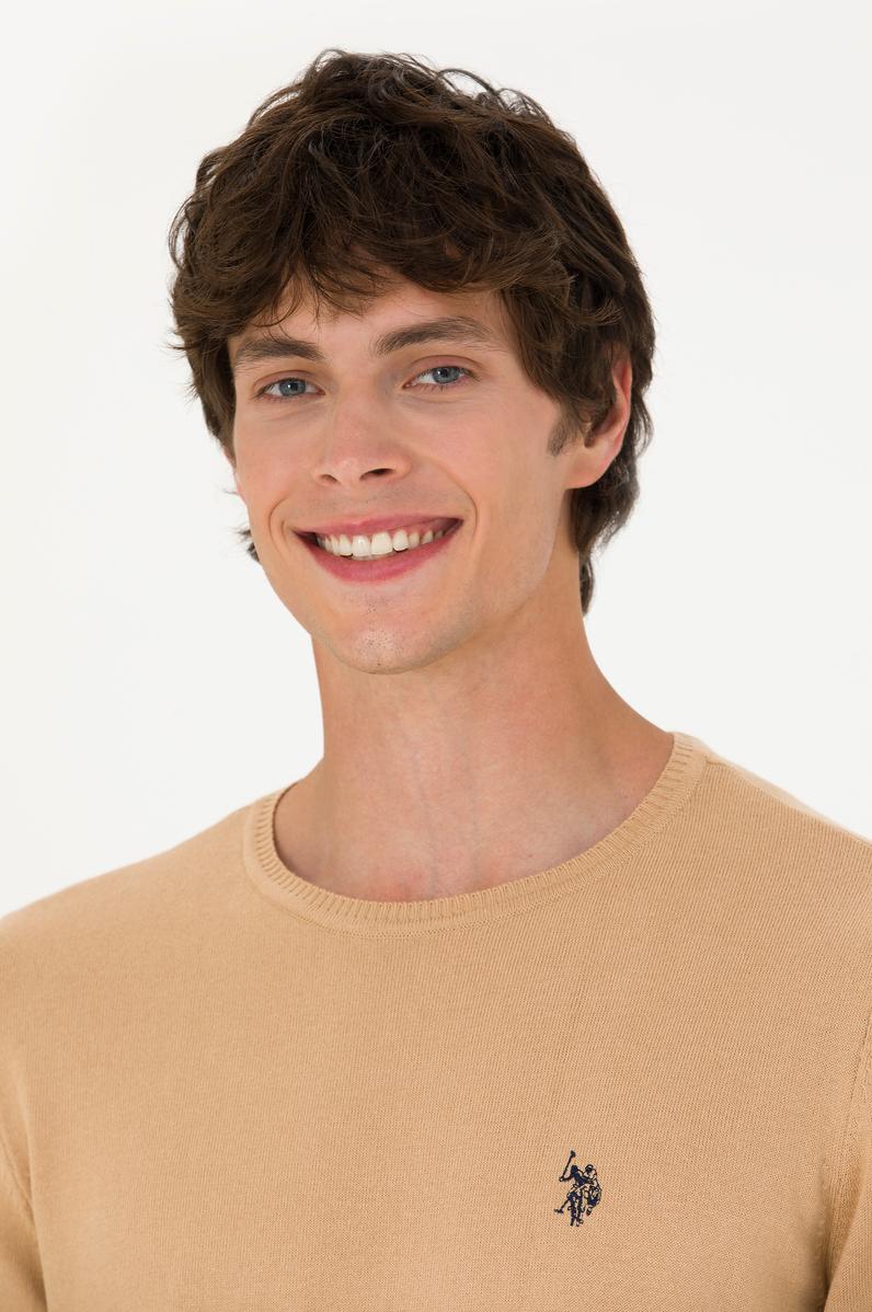 Erkek Kum Melanj Bisiklet Yaka Kazak