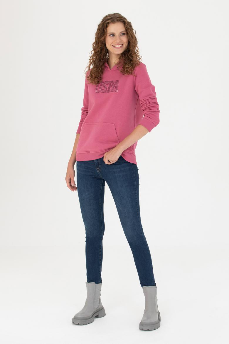 Kadın Pembe Basic Sweatshirt - 50256249048