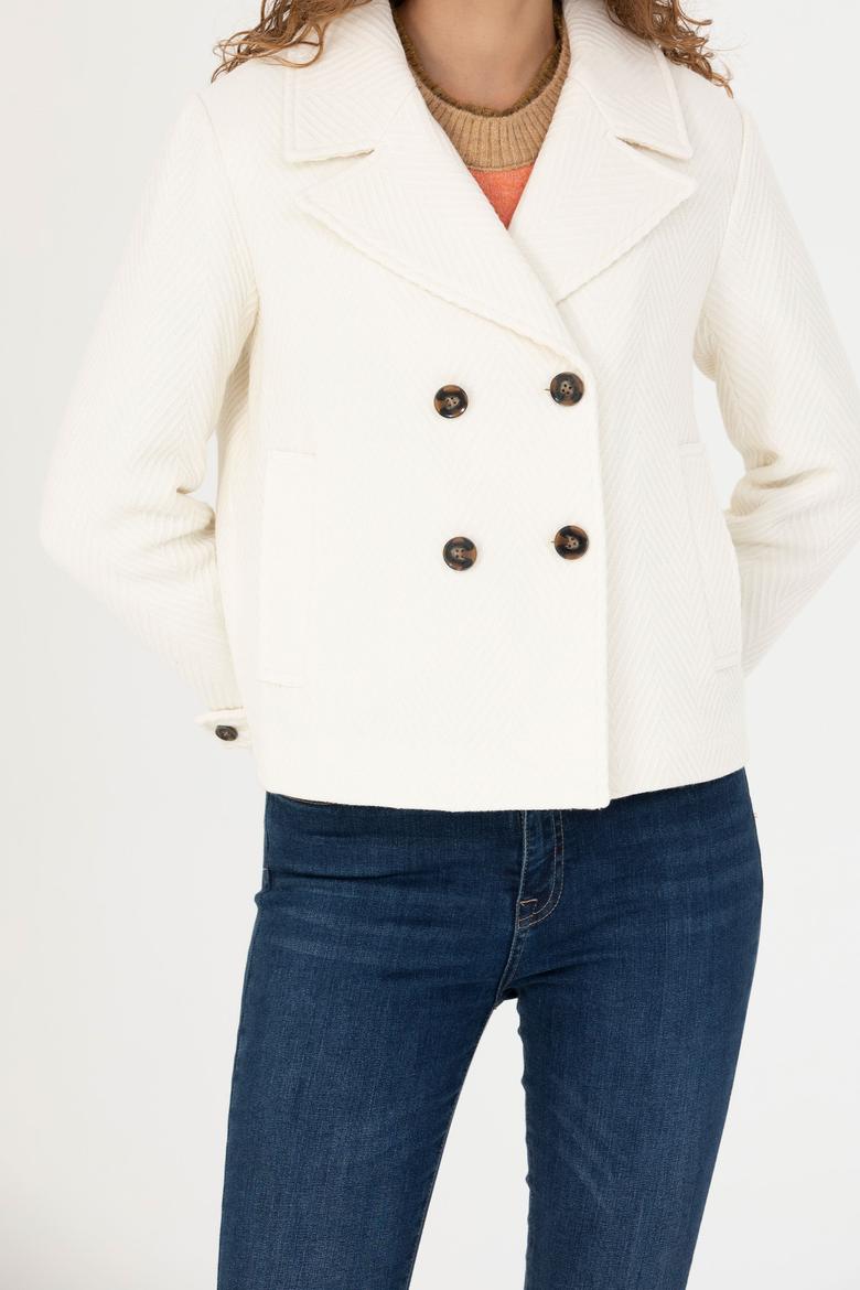 Kadın Krem Kaşe Mont - 50271203029