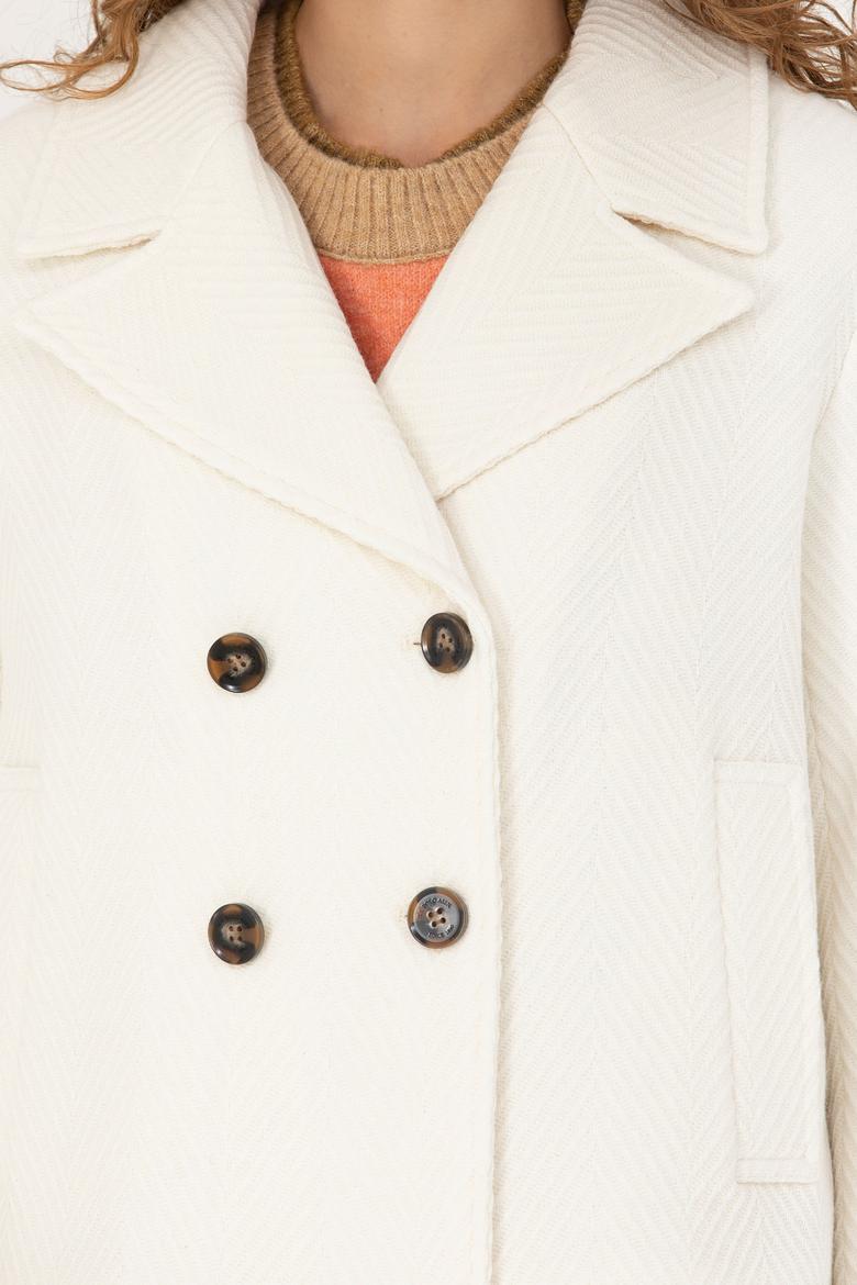 Kadın Krem Kaşe Mont - 50271203029