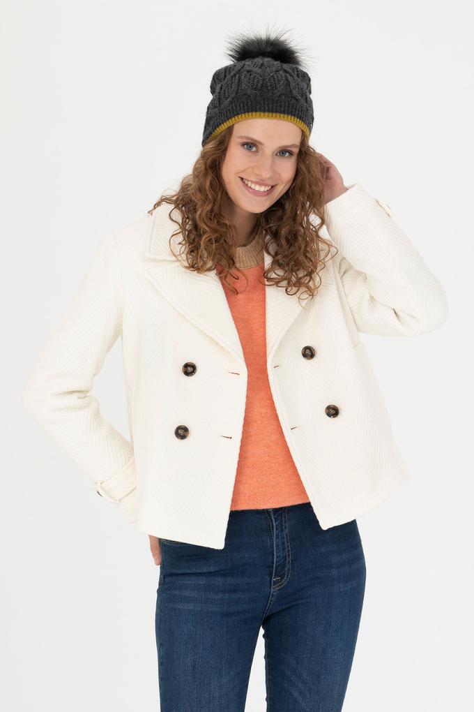 Kadın Krem Kaşe Mont