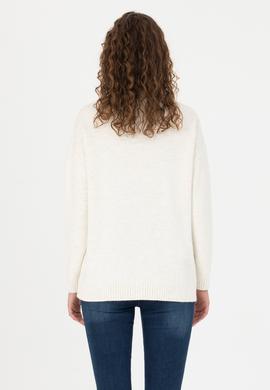 Kadın Krem Balıkçı Yaka Kazak - 50272038001