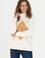 Kadın Krem Balıkçı Yaka Kazak