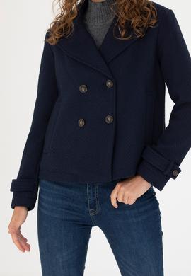 Kadın Lacivert Kaşe Mont - 50271203015