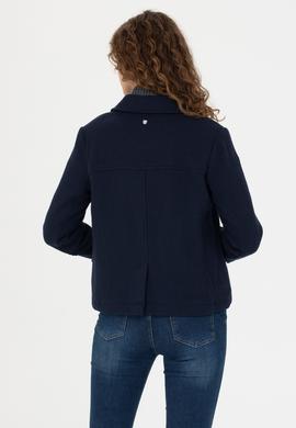 Kadın Lacivert Kaşe Mont - 50271203015