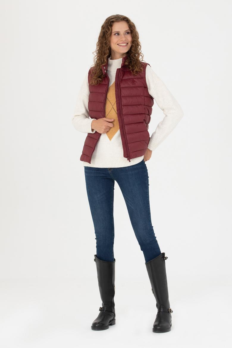 Kadın Bordo Yelek - 50275669058