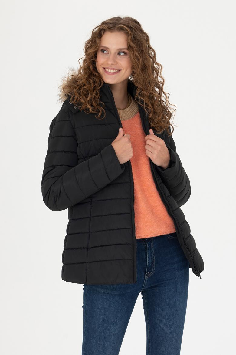 Kadın Siyah Mont - 50271095013