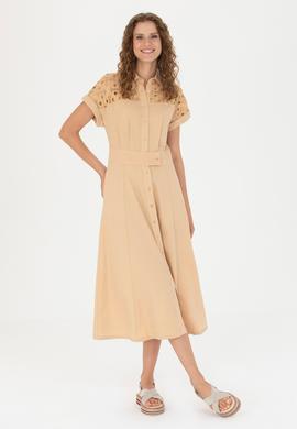 Kadın Camel Dokuma Elbise - 50262576008