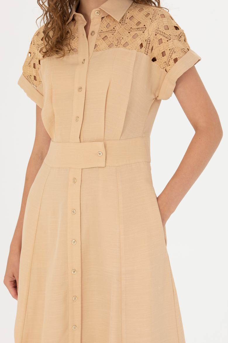 Kadın Camel Dokuma Elbise - 50262576008