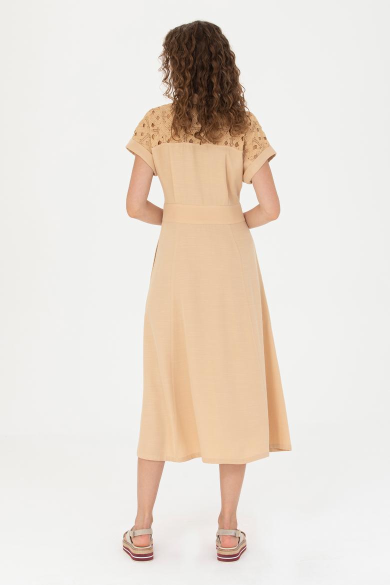 Kadın Camel Dokuma Elbise - 50262576008