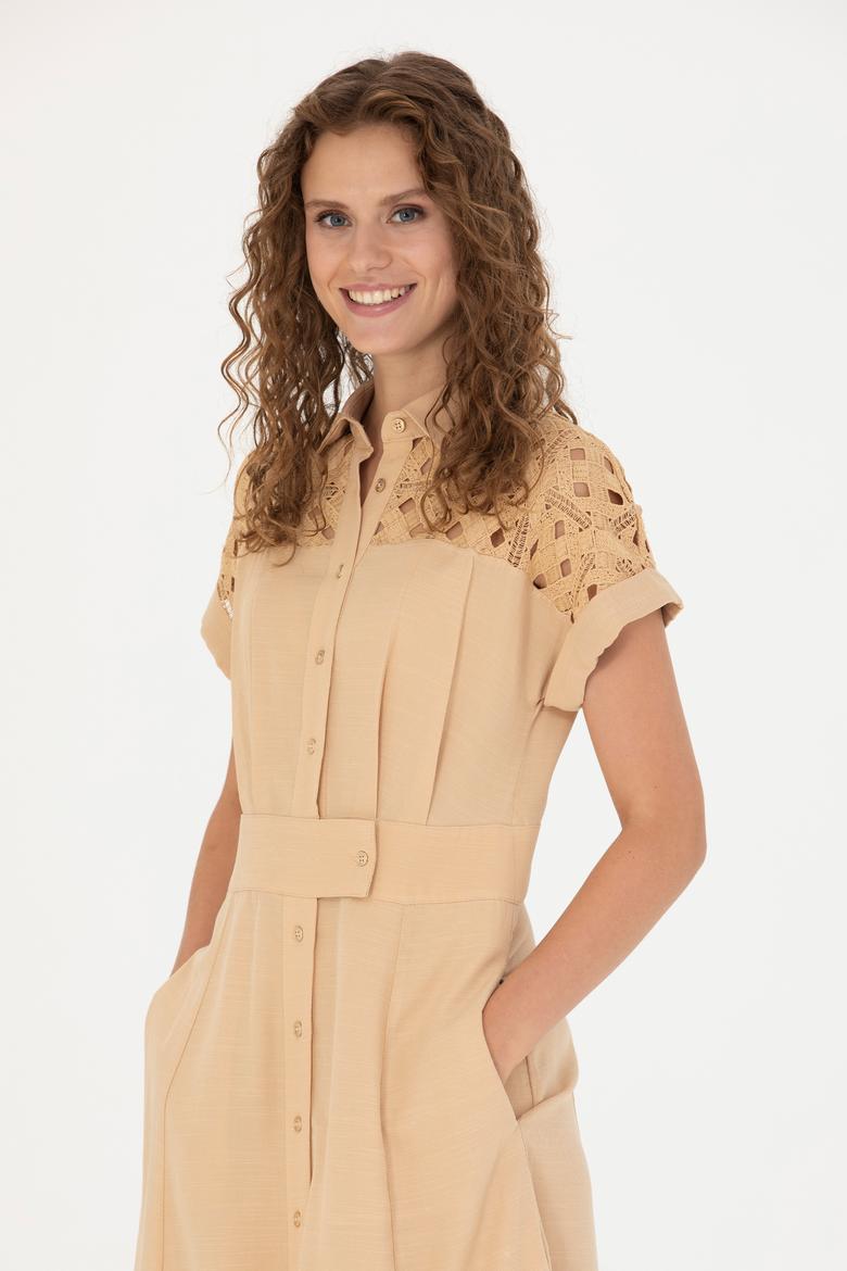 Kadın Camel Dokuma Elbise - 50262576008