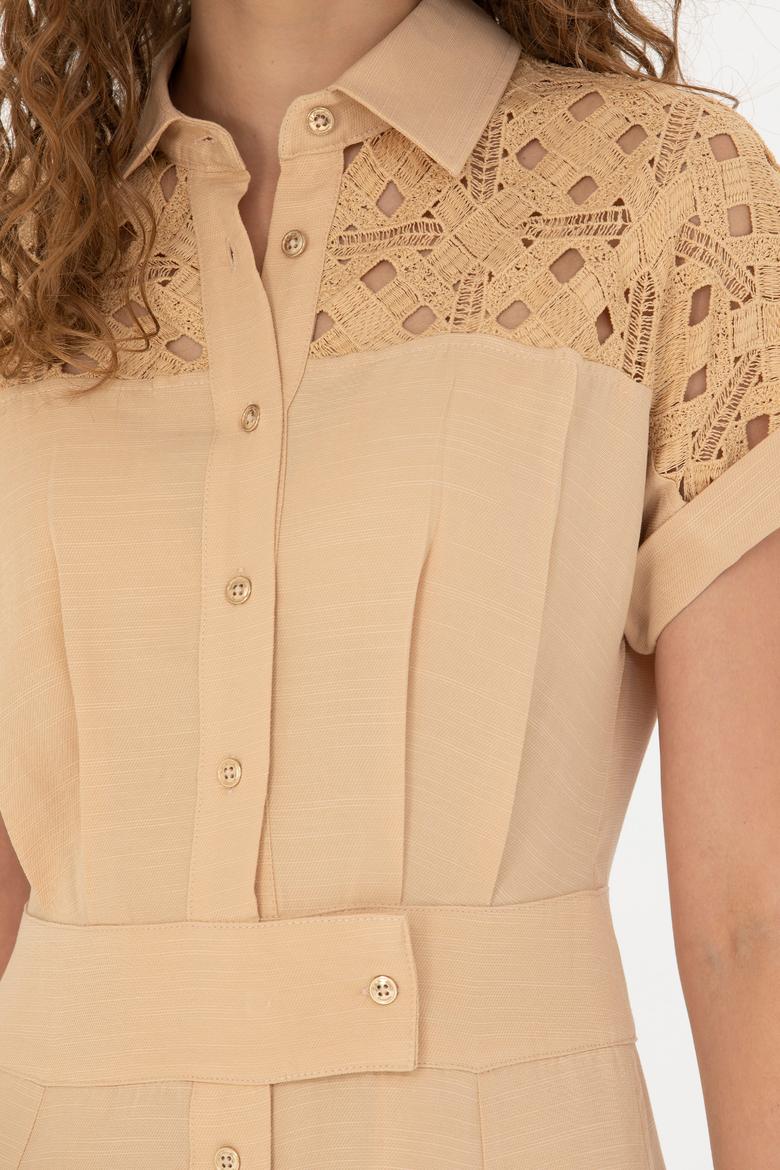 Kadın Camel Dokuma Elbise - 50262576008