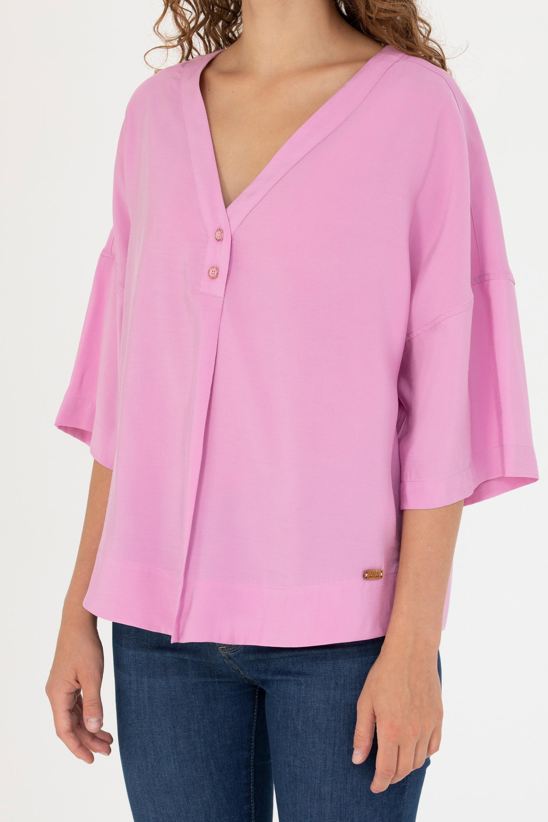 Kadın Manolya Kısa Kollu Gömlek