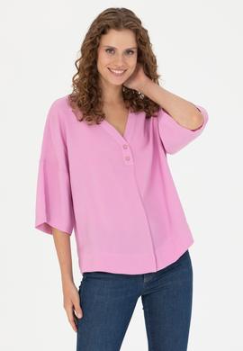 Kadın Manolya Kısa Kollu Gömlek - 50263178018