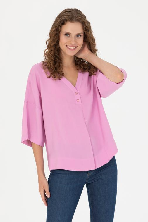 Kadın Manolya Kısa Kollu Gömlek