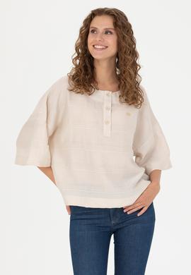 Kadın Taş Kısa Kollu Gömlek - 50264176004