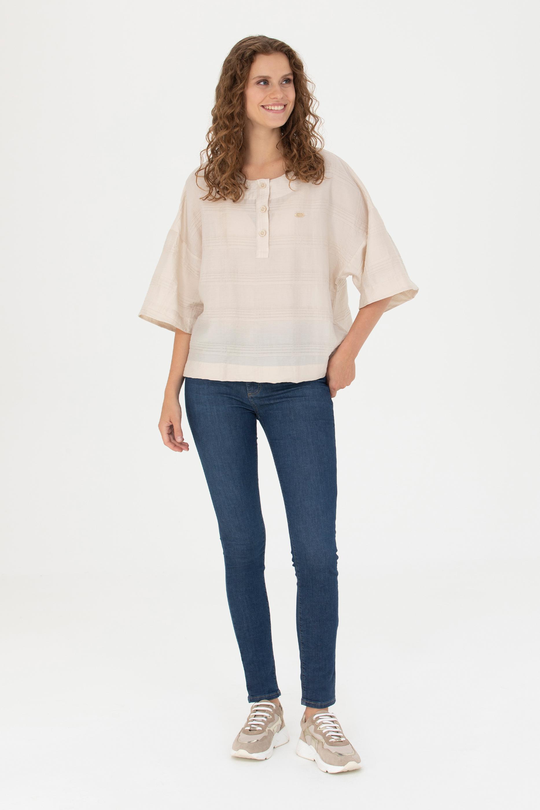 Kadın Taş Kısa Kollu Gömlek