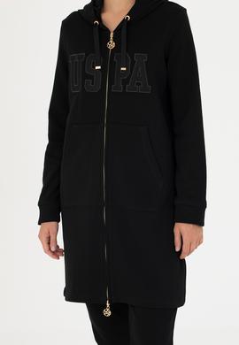 Kadın Siyah Kapüşonlu Sweatshirt - 50271528004