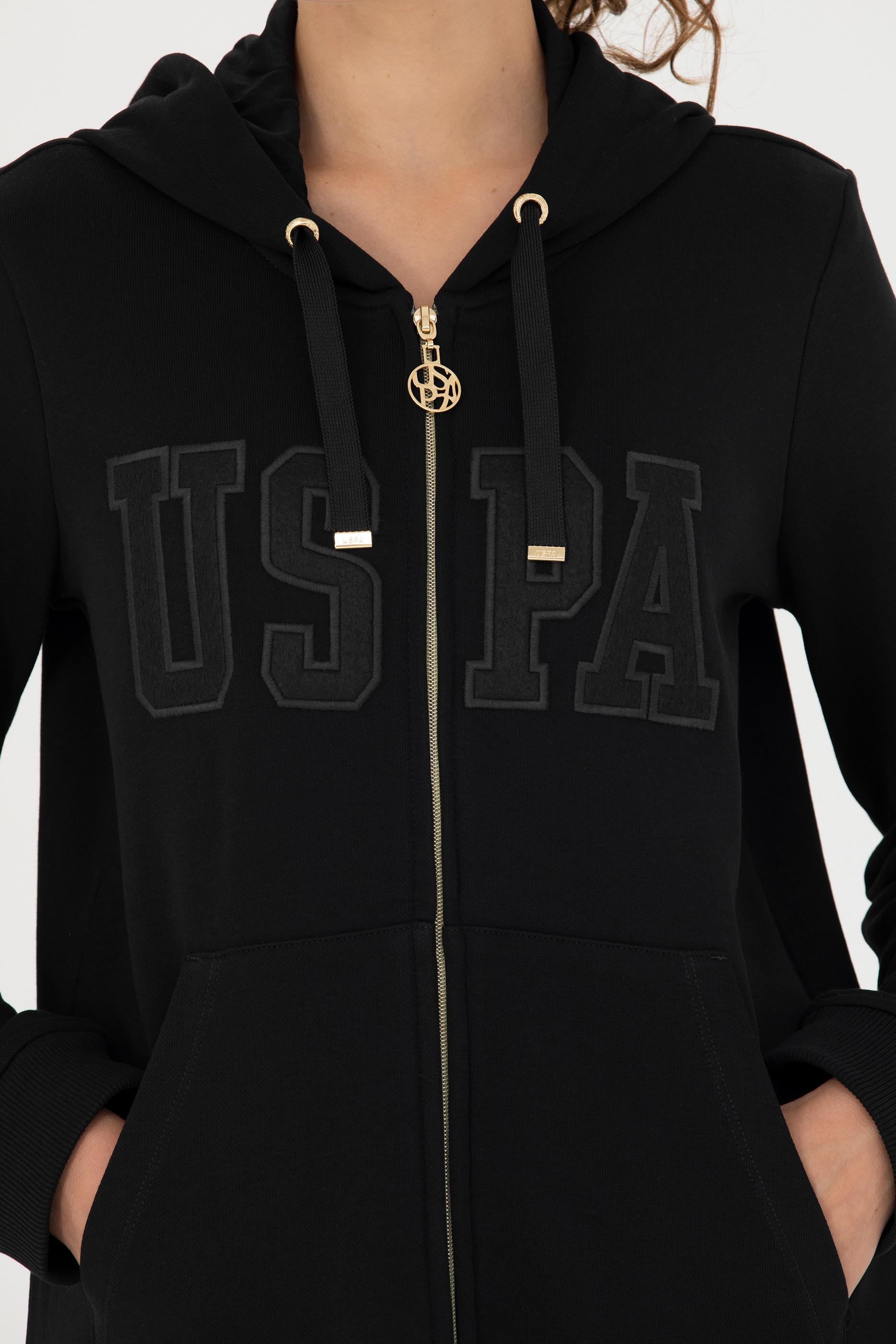 Kadın Siyah Kapüşonlu Sweatshirt