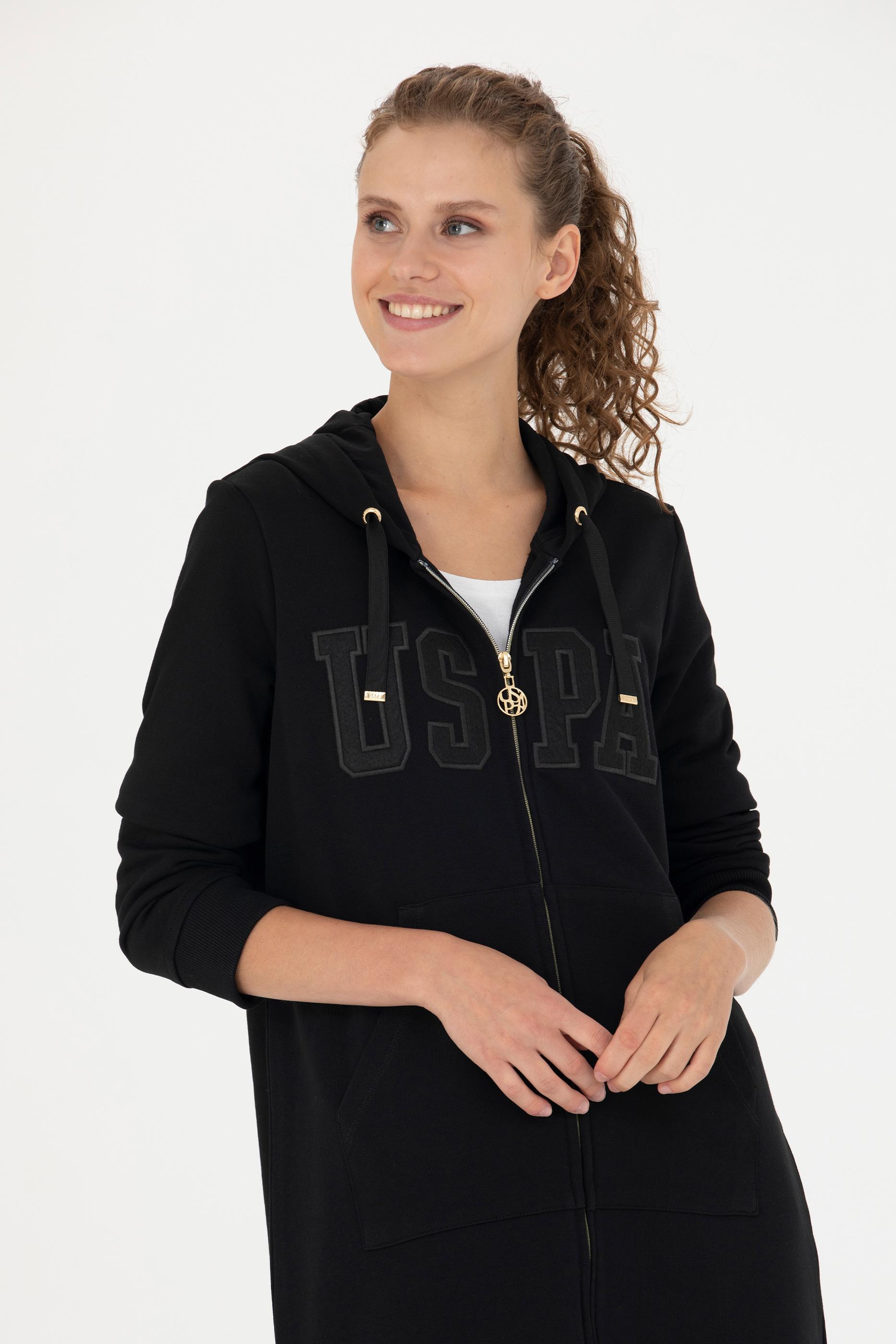 Kadın Siyah Kapüşonlu Sweatshirt