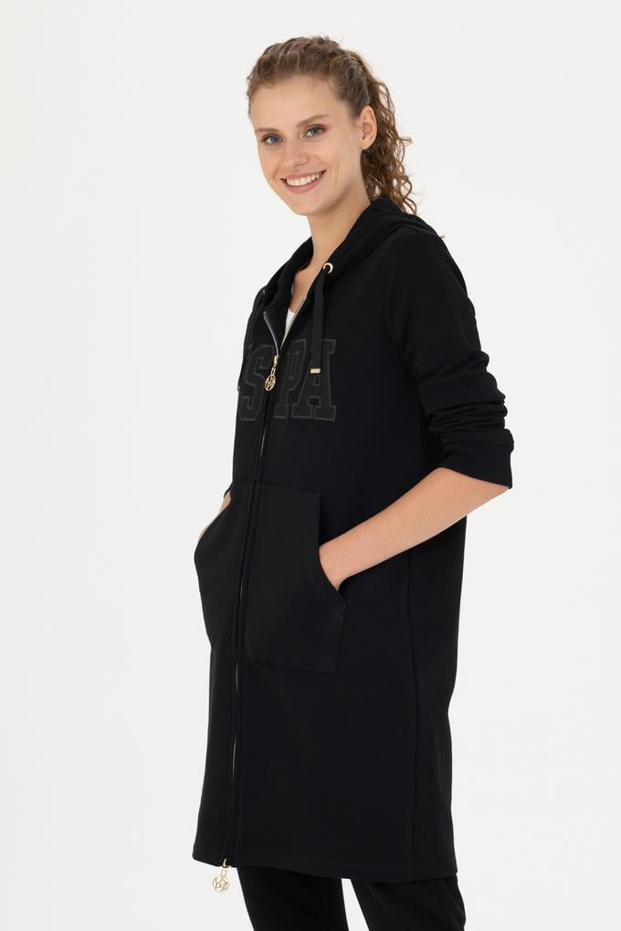 Kadın Siyah Kapüşonlu Sweatshirt