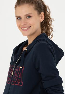 Kadın Lacivert Kapüşonlu Sweatshirt - 50271528012