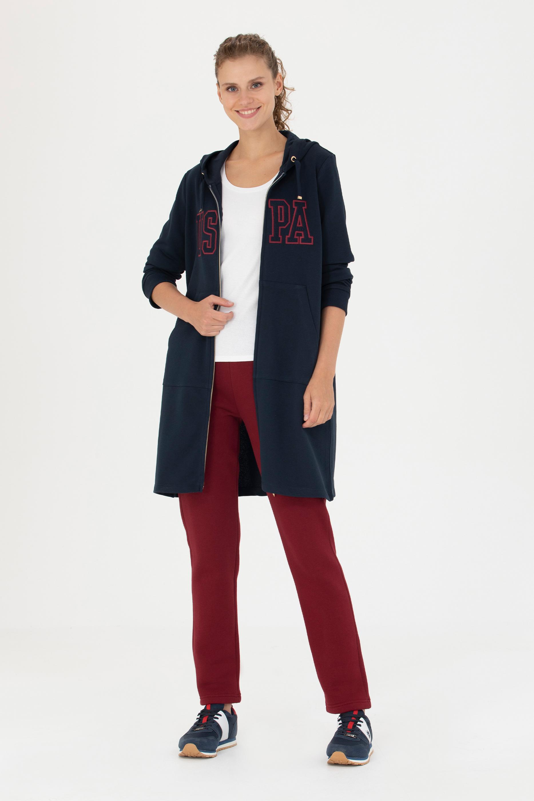 Kadın Lacivert Kapüşonlu Sweatshirt