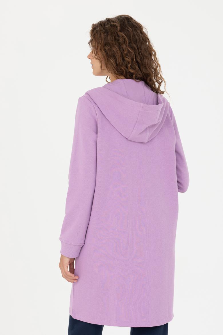 Kadın Lila Kapüşonlu Sweatshirt - 50271528024