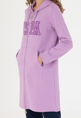 Kadın Lila Kapüşonlu Sweatshirt - 50271528024