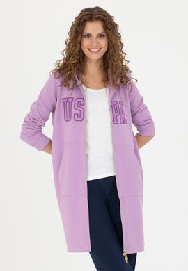 Kadın Lila Kapüşonlu Sweatshirt - 50271528024