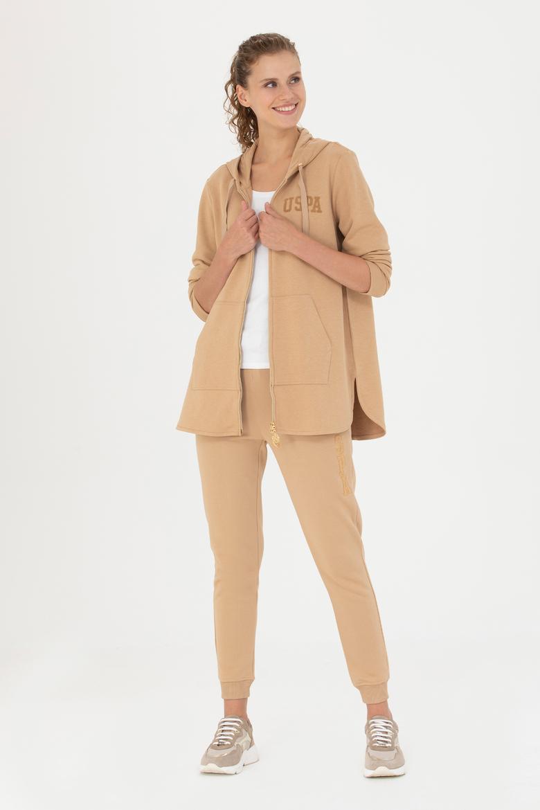 Kadın Kum Kapüşonlu Sweatshirt - 50273789052