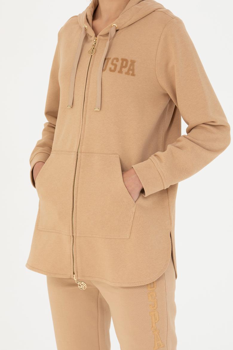 Kadın Kum Kapüşonlu Sweatshirt - 50273789052