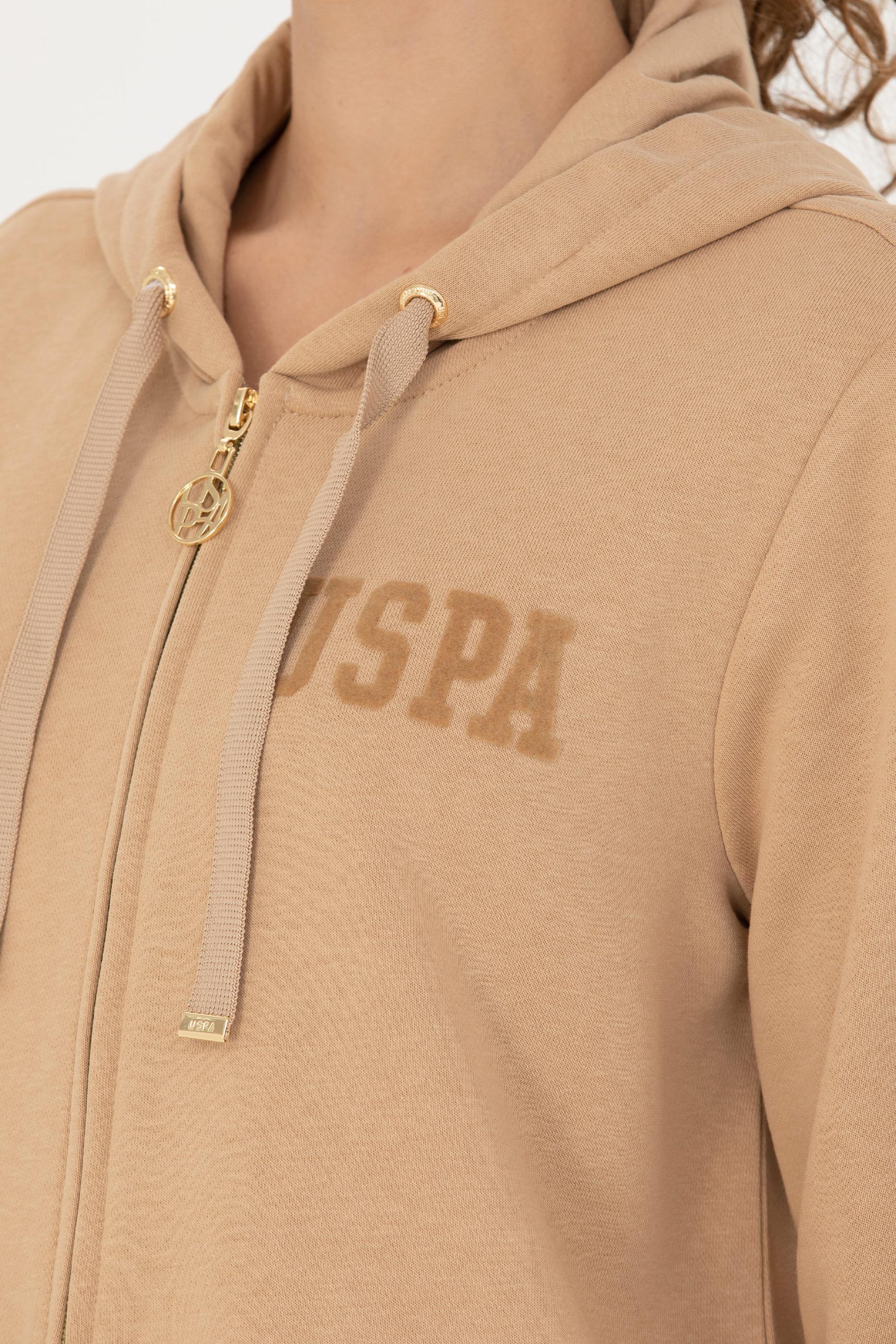 Kadın Kum Kapüşonlu Sweatshirt