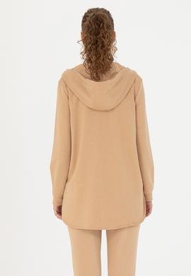 Kadın Kum Kapüşonlu Sweatshirt - 50273789052