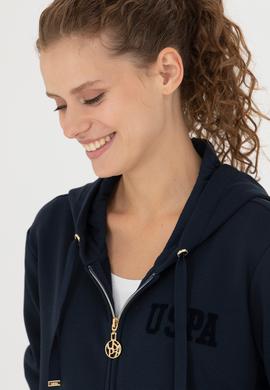 Kadın Lacivert Kapüşonlu Sweatshirt - 50273789004