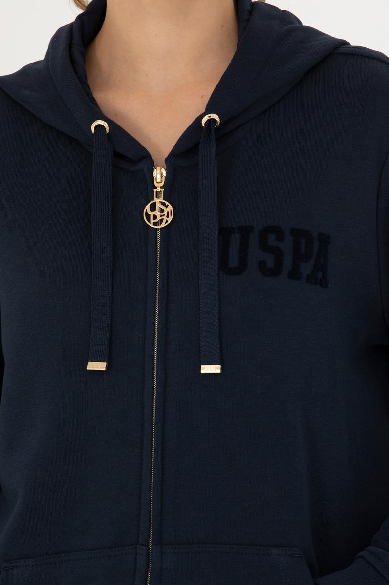 Kadın Lacivert Kapüşonlu Sweatshirt