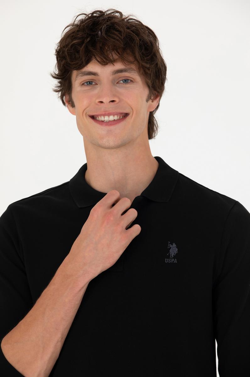 Erkek Siyah Basic Sweatshirt