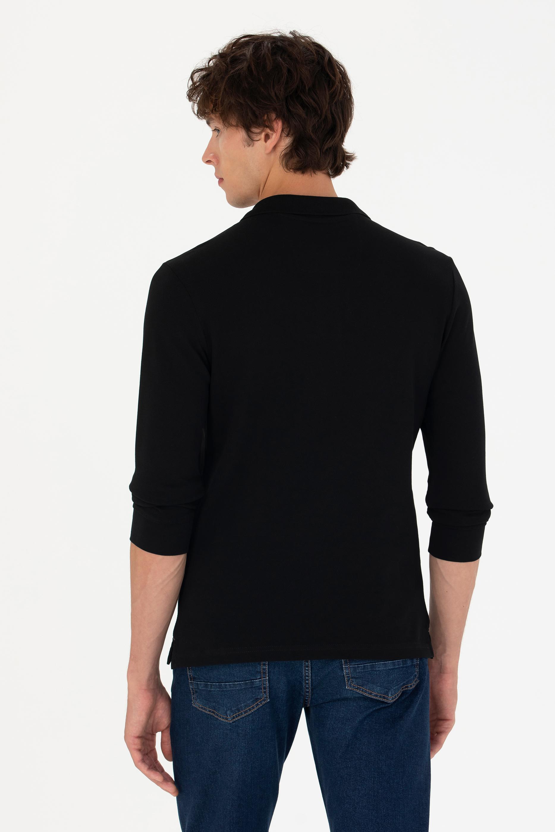 Erkek Siyah Basic Sweatshirt