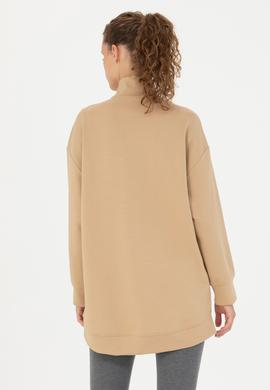 Kadın Kum Dik Yaka Sweatshirt - 50277560013