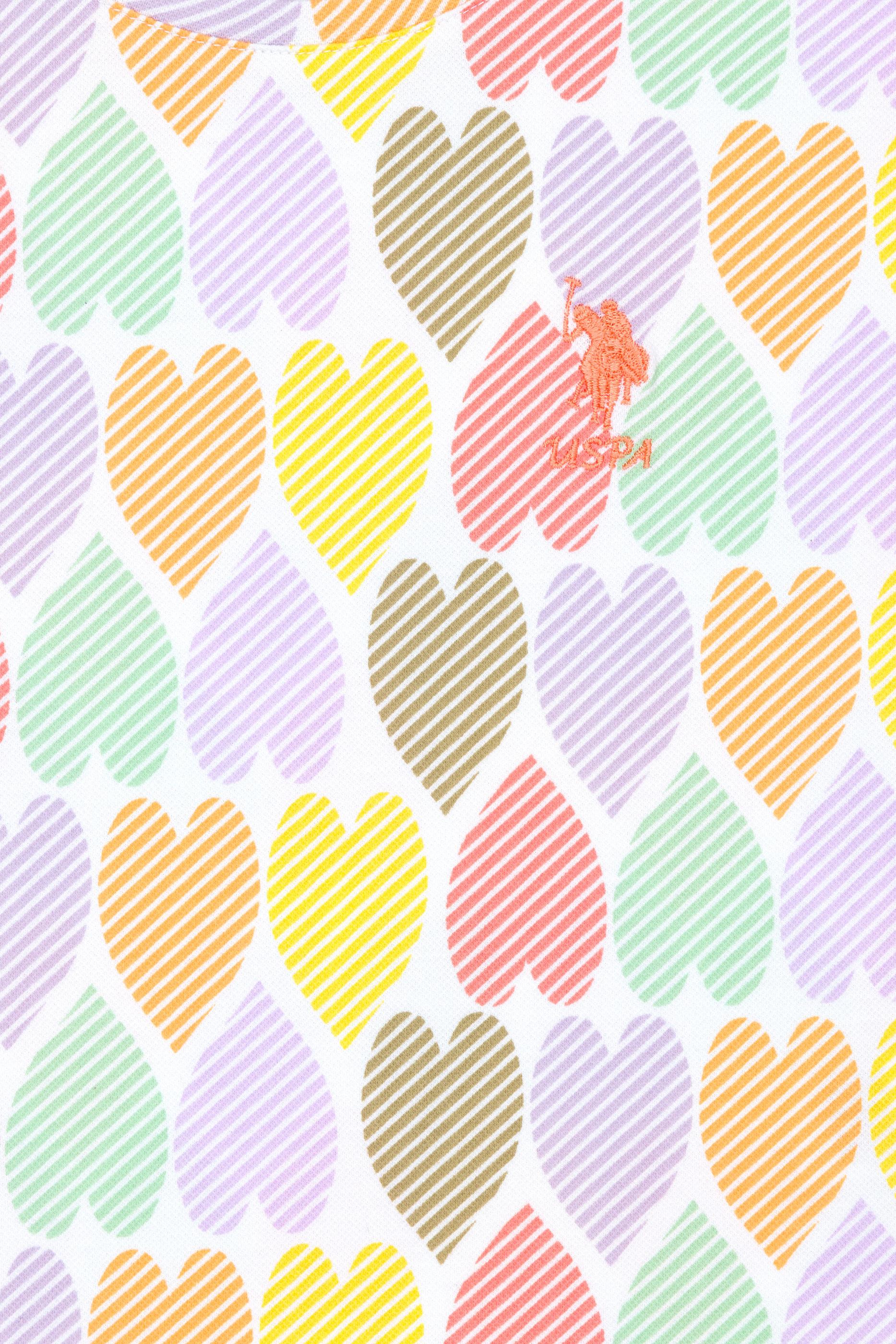 Kız Çocuk Beyaz Bisiklet Yaka Tişört