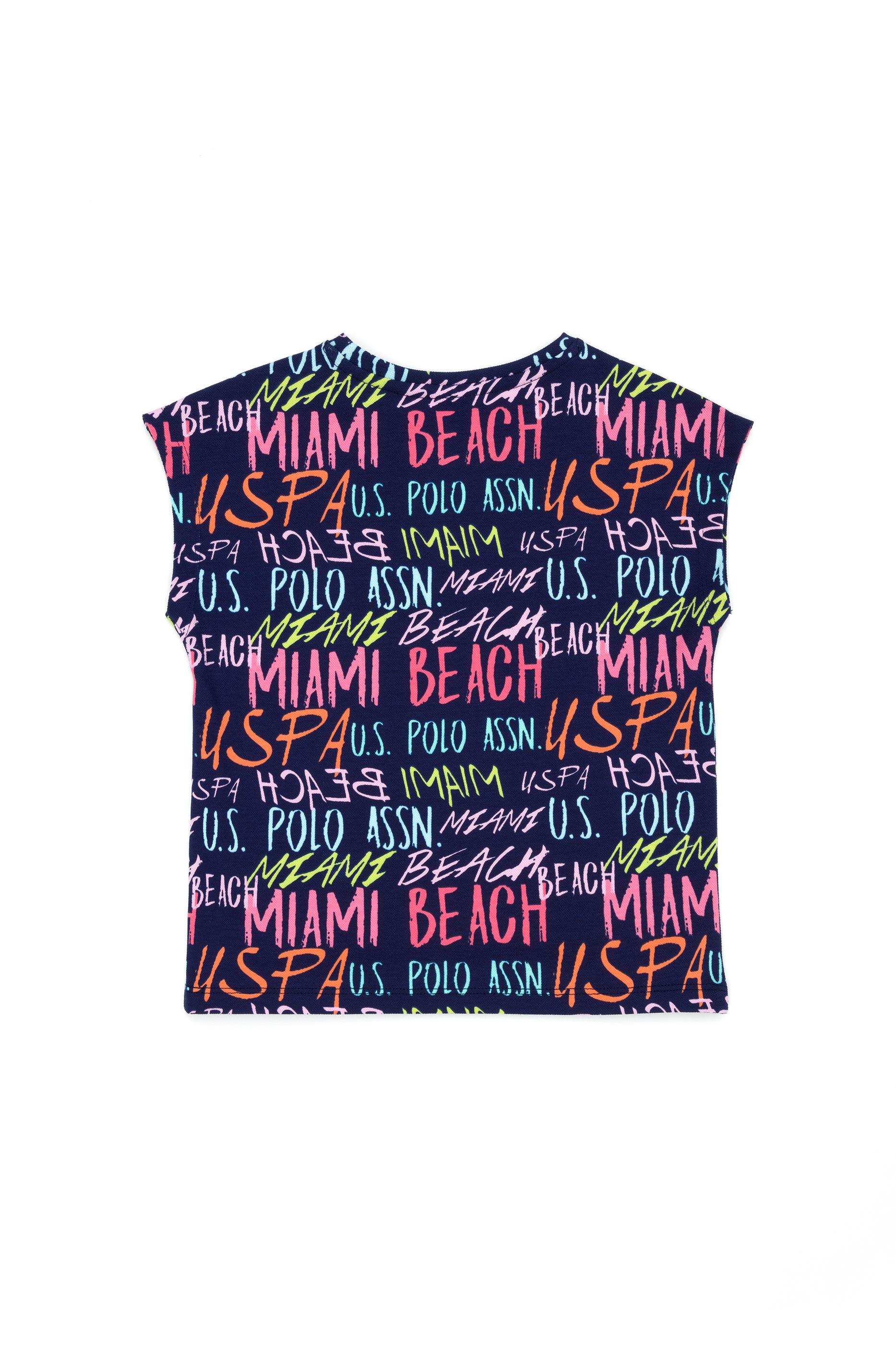 Kız Çocuk Kırmızı Bisiklet Yaka Tişört