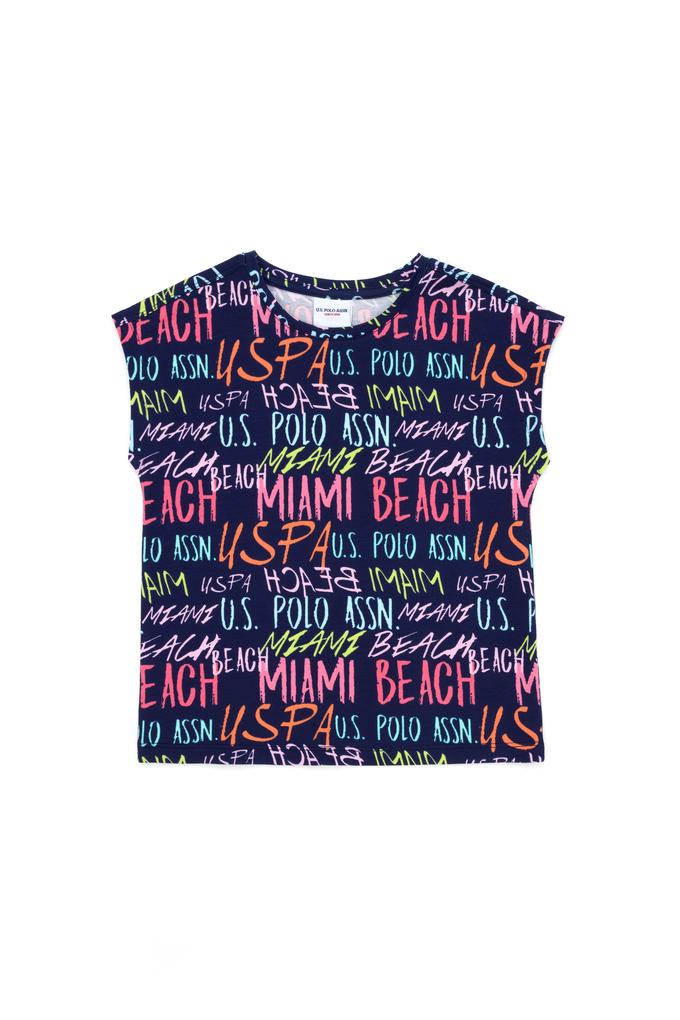 Kız Çocuk Kırmızı Bisiklet Yaka Tişört