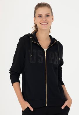 Kadın Siyah Kapüşonlu Basic Sweatshirt - 50272060004